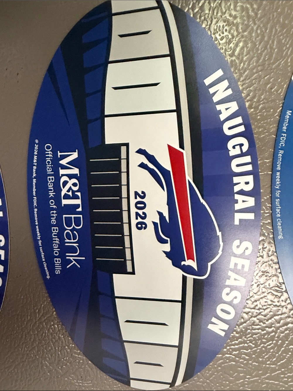 Buffalo Bills 2026 Inaugural Season Oval Magnet - Blue/White/Red